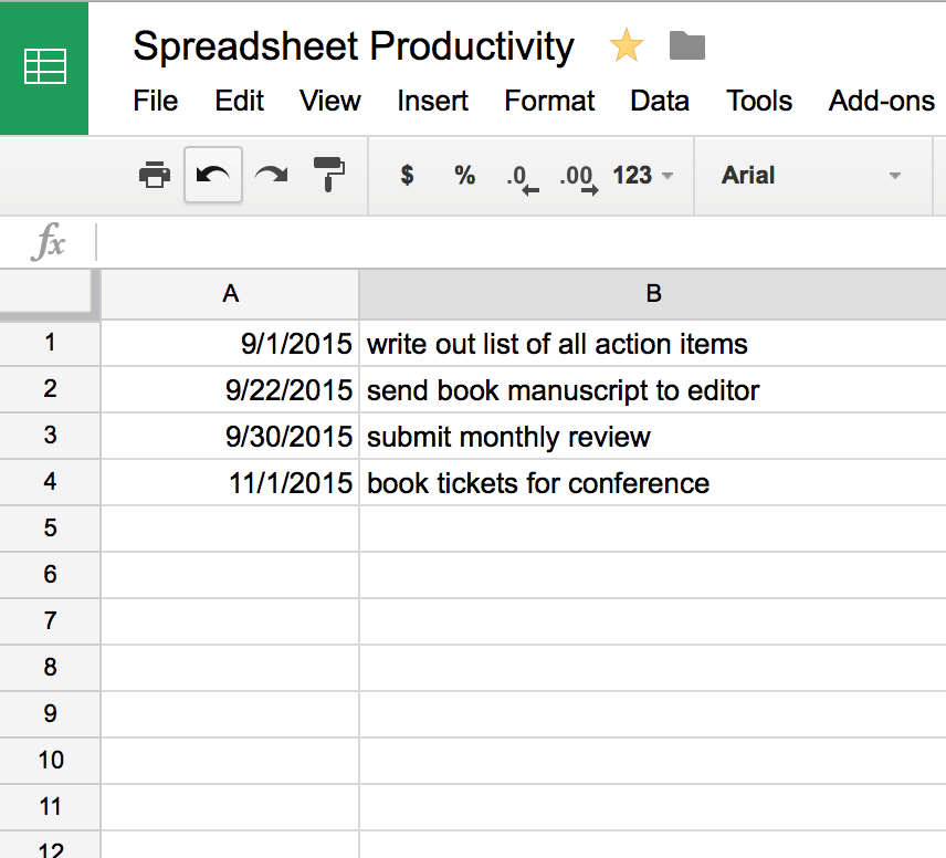 Spreadsheet Productivity